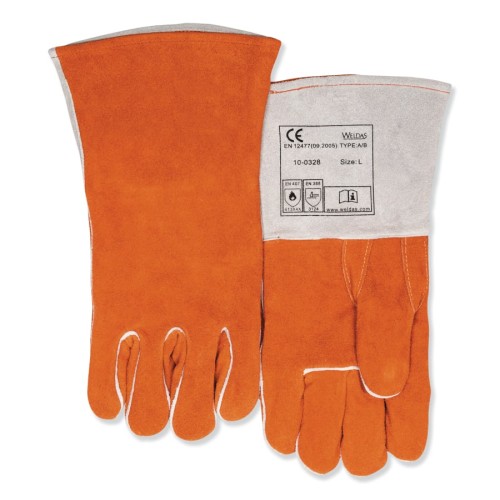 Hot Selling BW 500GC WELDING GLOVE - COMFOflex® Premium Leather Welding Gloves, Split Cowhide, Large, Russet, 12 Pairs