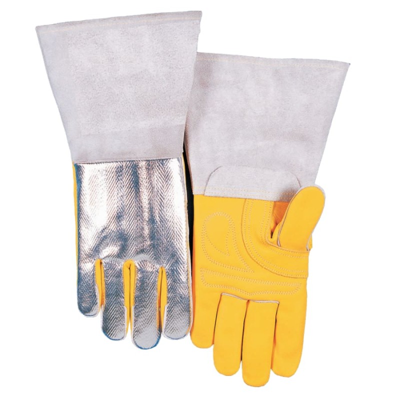 Hot Selling BW PREMIUM HIGH HEAT REFLECTIVE WELDING GLOVE - High Heat Welding Gloves, Top Grain Cowhide, X-Large, Buck Tan, COMF