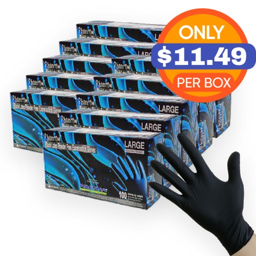 Hot Selling Phantom Black Nitrile Gloves - Exam Grade, Powder Free (3.5 Mil) 1,000 Gloves