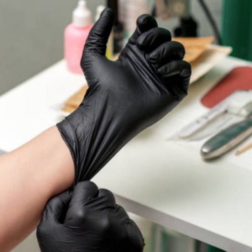 Hot Selling Polysilk by Shamrock Black Latex Gloves - Exam Grade, Powder Free (4 Mil), 1,000 Gloves