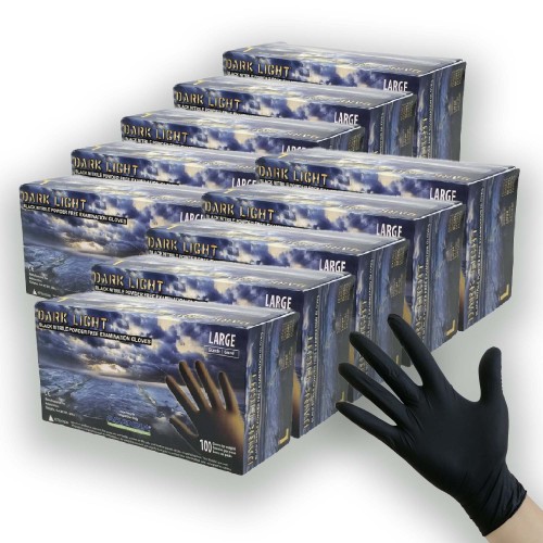 Hot Selling Dark Light Black Nitrile Gloves - Exam Grade, Powder Free (9 Mil), 1,000 Gloves