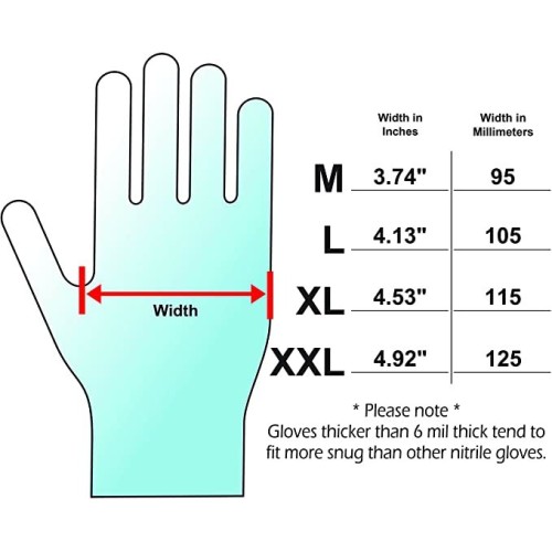 Hot Selling Dark Light Black Nitrile Gloves - Exam Grade, Powder Free (9 Mil), 1,000 Gloves