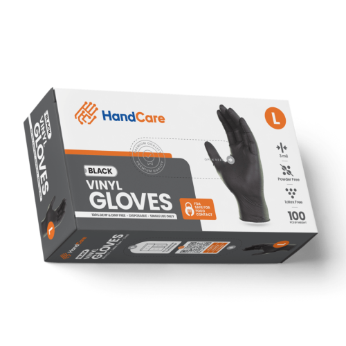 Hot Selling HandCare Black Vinyl Gloves - Powder Free (3 Mil), 1,000 Gloves