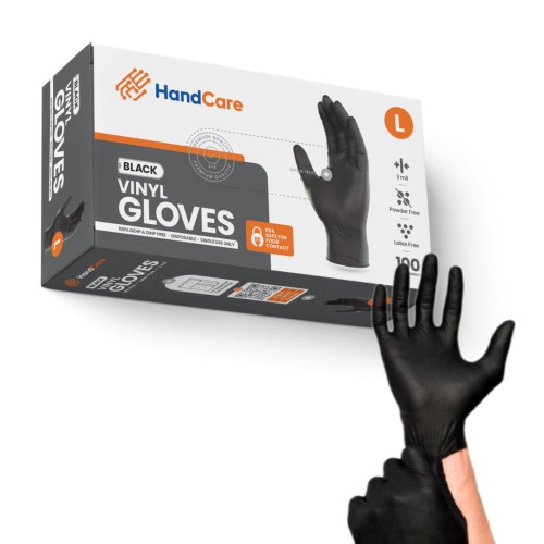 Hot Selling HandCare Black Vinyl Gloves - Powder Free (3 Mil), 1,000 Gloves