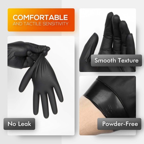 Hot Selling HandCare Black Vinyl Gloves - Powder Free (3 Mil), 1,000 Gloves