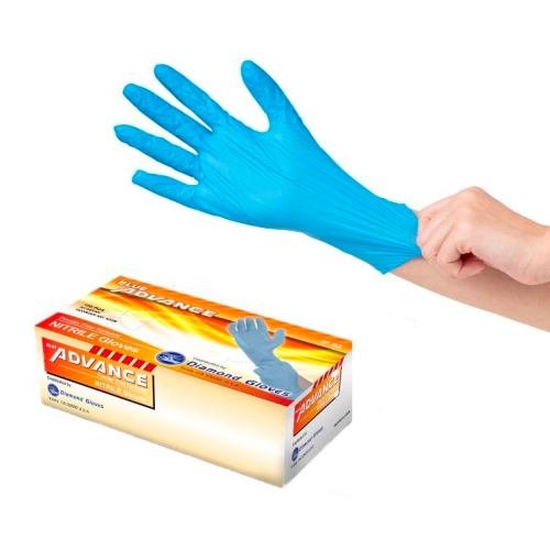 Hot Selling ADVANCE Blue Nitrile Gloves - Exam Grade, Powder Free (5 Mil), 1,000 Gloves