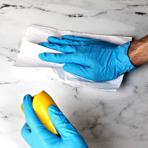 Hot Selling HandCare Blue Nitrile Gloves - Exam Grade, Powder Free (8 Mil), 500 Gloves