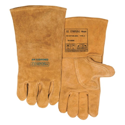 Hot Selling BW 10-2000 GLOVE - COMFOflex® Premium Leather Welding Gloves, Leather, Buck Tan