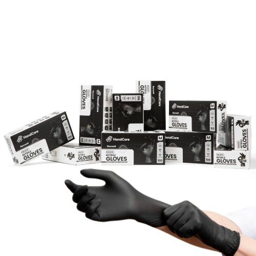 Hot Selling HandCare Black Nitrile Gloves - Exam Grade, Powder Free (4 Mil) 100 Cases (Bulk)