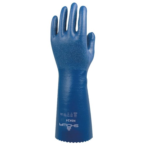 Hot Selling DISP ISTANT NITRILE- FULLY COATED 14" - NSK24 Dual Nitrile-Coated Gloves, Blue