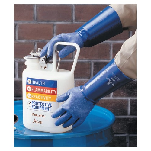 Hot Selling DISP ISTANT NITRILE- FULLY COATED 14" - NSK24 Dual Nitrile-Coated Gloves, Blue