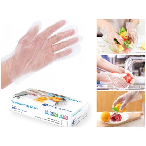 Hot Selling Disposable Poly Gloves Powder Free Multi-Purpose Polyethylene Gloves, 100 Cases (Bulk)