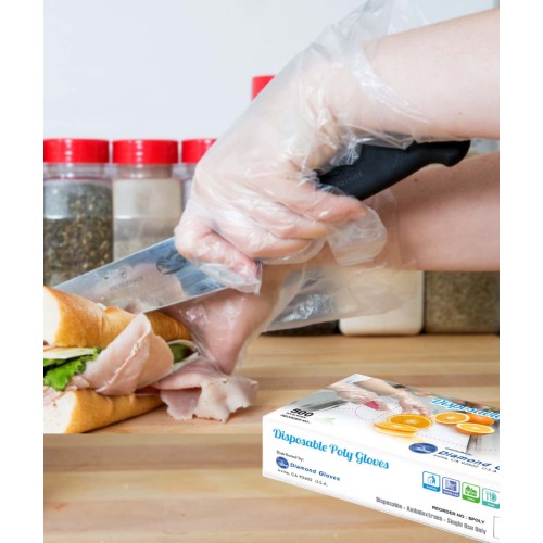 Hot Selling Disposable Poly Gloves Powder Free Multi-Purpose Polyethylene Gloves, 100 Cases (Bulk)