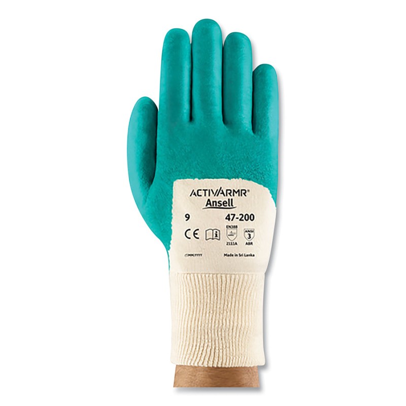 Hot Selling EASYFLEX 47-200 LIGHT WEIGHT NITRILE COATED- 47-200 Gloves, Aqua, Nitrile Coated