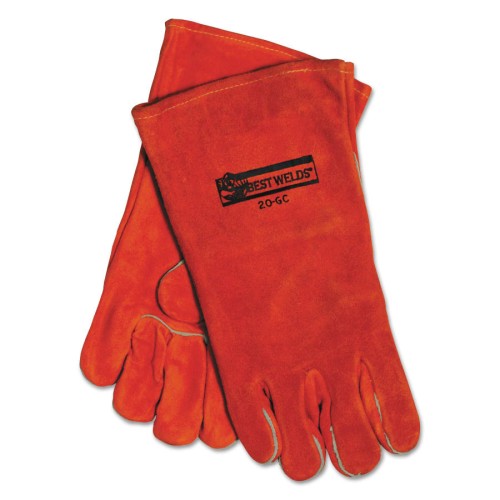 Hot Selling Split Cowhide Welding Gloves, Split Cowhide, Large, Right Hand, Russet, 1 Pair