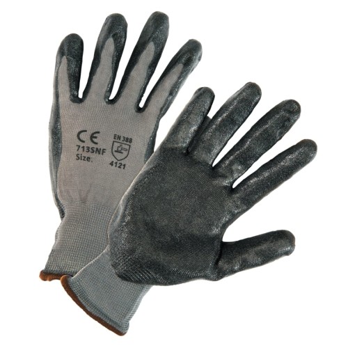 Hot Selling FOAM NITRILE PALM COATEDNYLON GLOVE-PosiGrip® Foam Nitrile Palm-Coated Polyester Gloves, Gray Shell