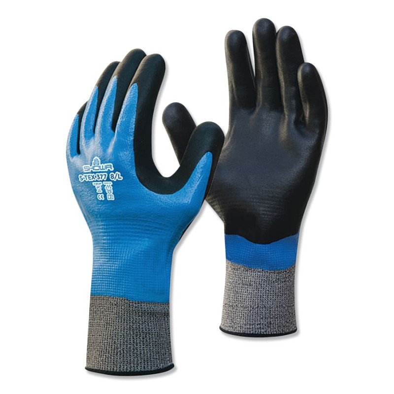 Hot Selling FULL FOAM PALM NITRILE CUT RESISTANT A4 -  Nitrile, Cut Resistant Gloves, 4 ANSI/ISEA Cut Level, Black, Blue