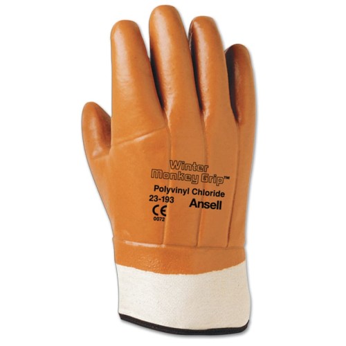 Hot Selling WINTER MONKEY GRIP 23193 FOAM INSULATED - 23-193 PVC-Coated Gloves, Rough Finish, Foam Insulated, Size 10, Brown