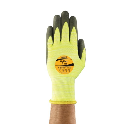 Hot Selling HyFlex® 11-423 Heat Resistant Gloves with High Visibility - HYFLEX 11-423 HI VIZ CUT3