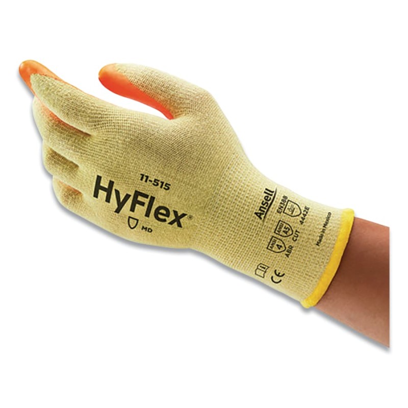 Hot Selling Hyflex® 11-515 Cut Resistant Gloves with High Visibility - HYFLEX 11515 13G INTRCEPT HIVIZ YL NIT PLM