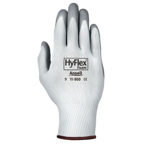 Hot Selling HyFlex® 11-800 Nitrile Foam Palm Coated Gloves Gray/White