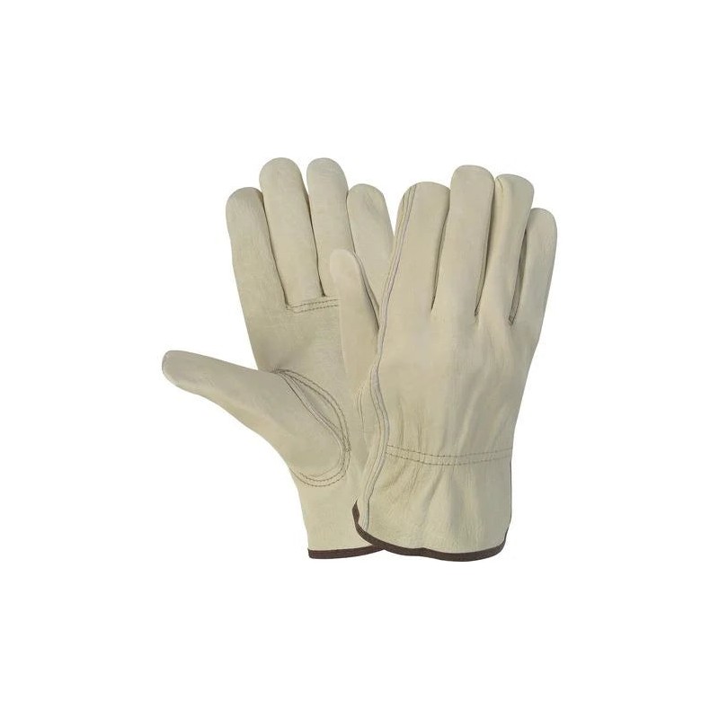 Hot Selling MCR Safety Durable Cowhide Leather Work Gloves Large Size - Cream - Durable, Comfortable, Flexible - For Constructio