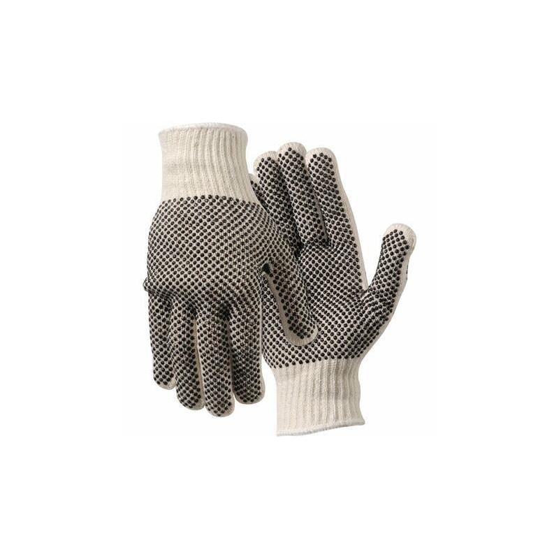 Hot Selling MCR Safety Poly/Cotton Large Work Gloves - Dirt, Debris Protection - Large Size - For Right/Left Hand - White - Elas