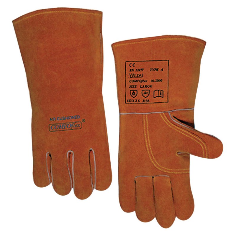 Hot Selling BW 10-2000 GLOVE 200 0 - COMFOflex® Premium Leather Welding Gloves, Split Cowhide, Large, Buck Tan, 1 Pair