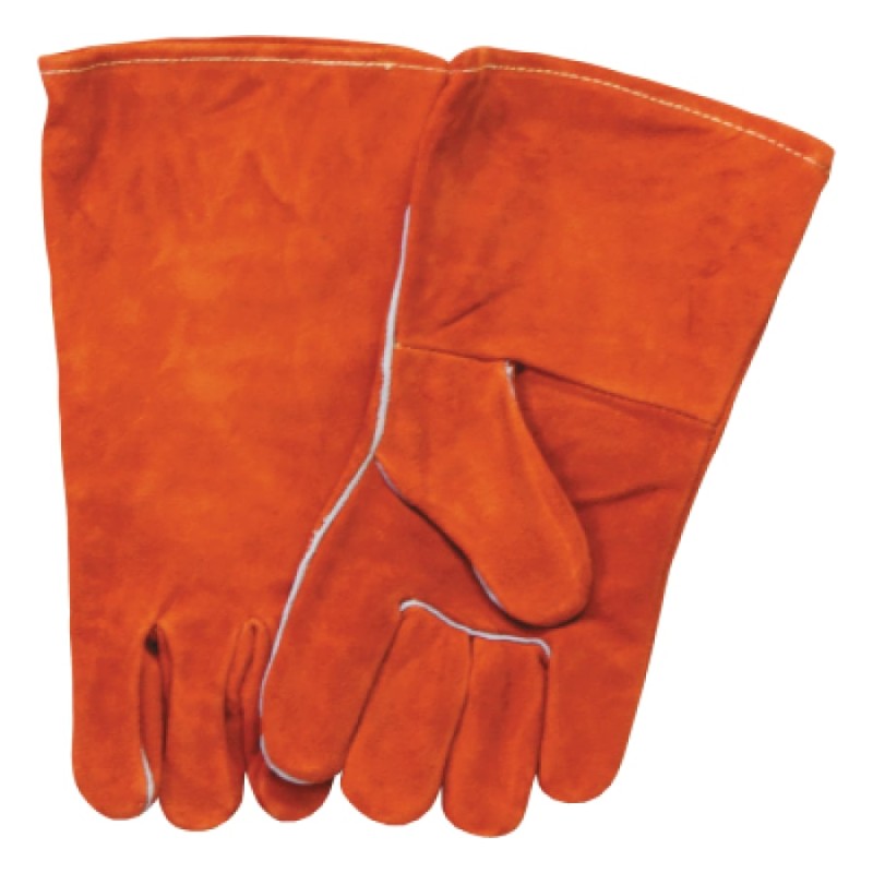 Hot Selling Split Cowhide Kevlar® Welding Gloves, Russet, 4 in Gauntlet, Full Sock Lining