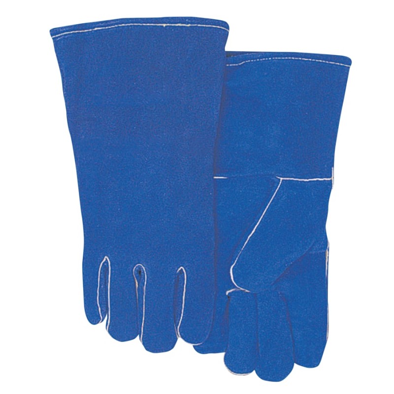 Hot Selling Split Cowhide Welding Gloves, Shoulder Split, Blue