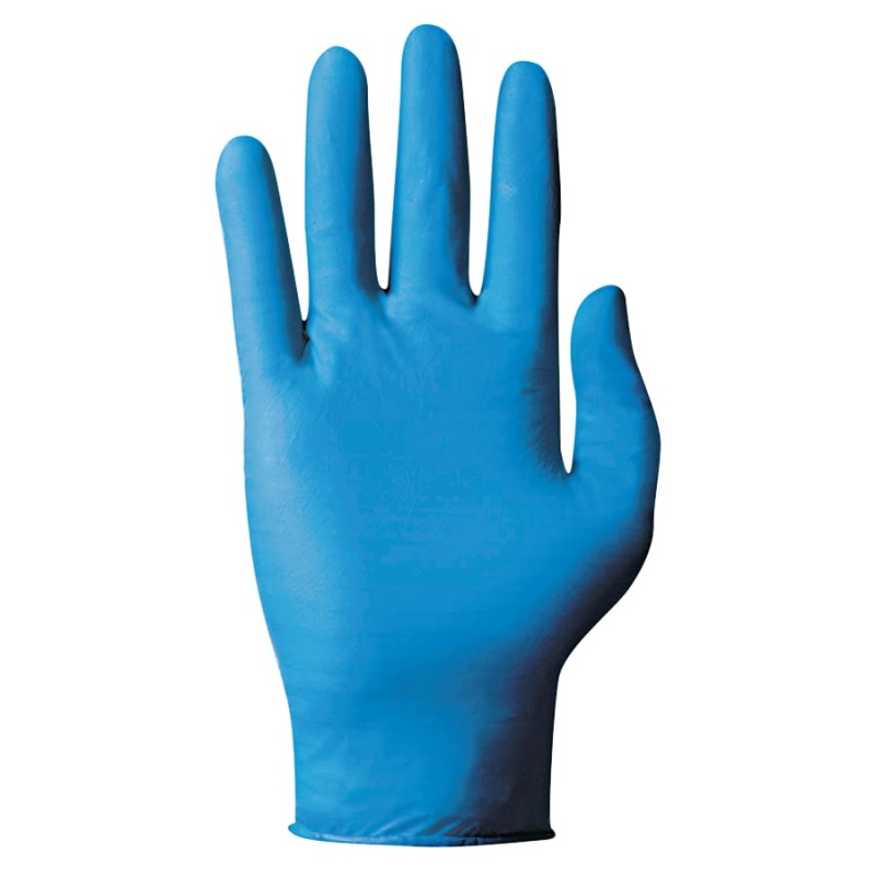 Hot Selling TOUCHNTUFF 92-575 IND BLU 9" NIT AMBI POWD-Nitrile Powdered Disposable Gloves, Textured Fingers, 5 mil, Blue, 1 Box