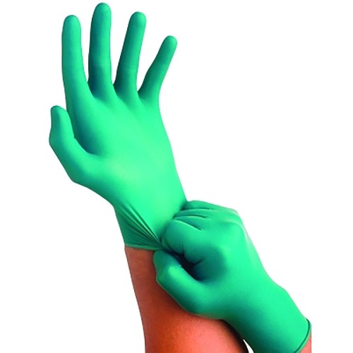 Hot Selling TOUCHNTUFF 92-600 PF 9"EXAM GRN NIT-Nitrile Powder-Free Disposable Gloves, Smooth, 4.9 mil Palm/5.5 mil Fingers, Gre