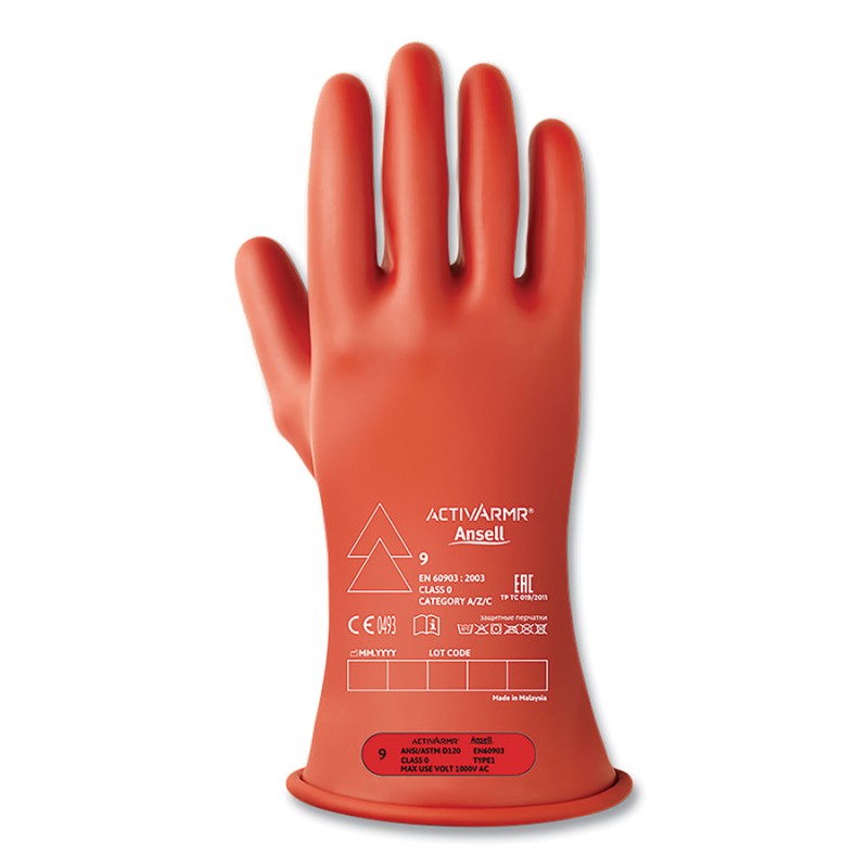 Hot Selling ActivArmr® RIG Electrical Insulating Gloves - MARIGOLD RIG ASTM CL0 RED - 11 INCHES