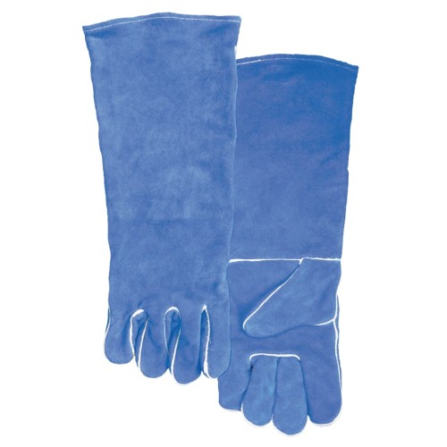 Hot Selling BW 10-2054 18" GAUNT LETGLOVE - Welding Gloves, Split Cowhide, Large, Blue 1 Pair